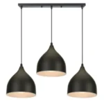 Luminaire suspension noir metal