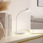 lampe de table LED Maori, blanc, métal