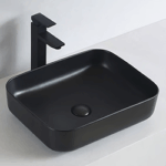 Vasque à poser en céramique - noir brillant
